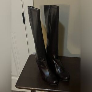 Ladies knee high boots.